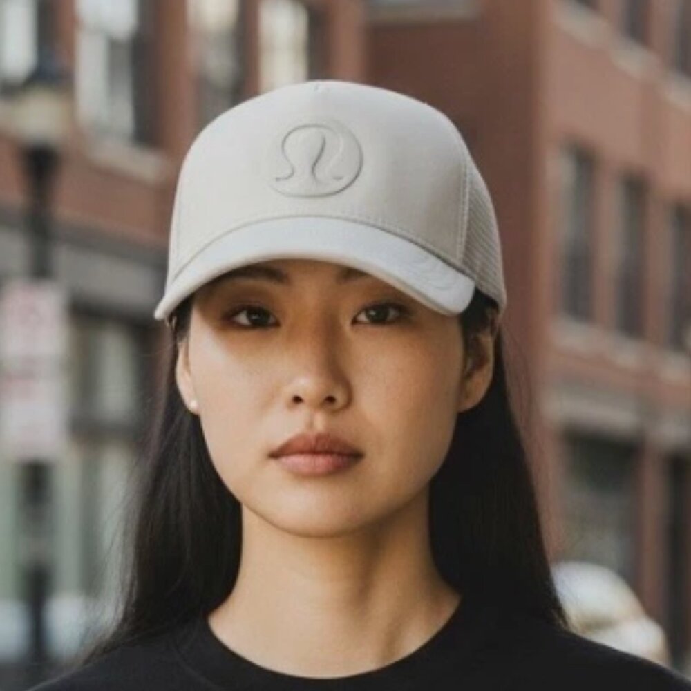 lululemon athletica beige trucker hat
